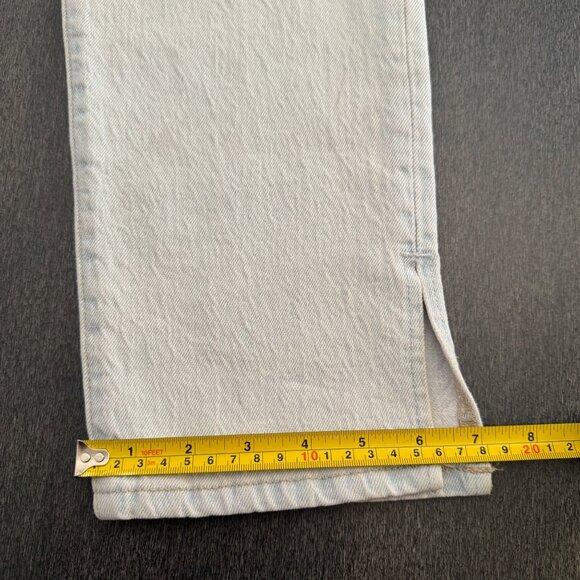 Levi's 501 Skinny Jean Button Fly Light Blue Bottom Slit Women's, Size 30 X 28 - Picture 13 of 13